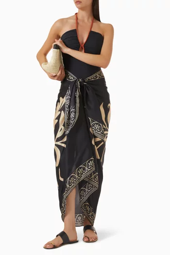 De La Falaise Sarong in Cotton-silk