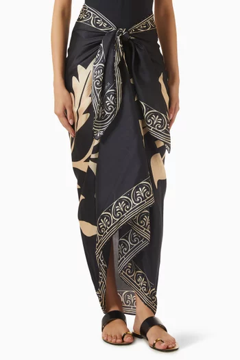 De La Falaise Sarong in Cotton-silk