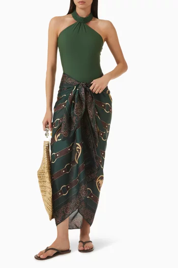 De La Falaise Sarong in Cotton-silk
