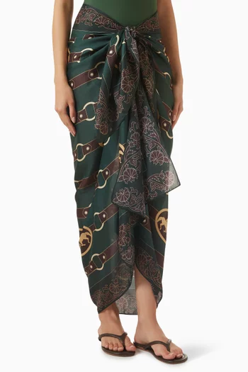 De La Falaise Sarong in Cotton-silk