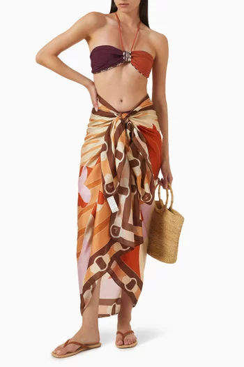 De La Falaise Sarong in Cotton-silk