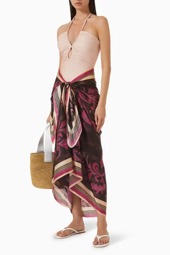 De La Falaise Sarong in Cotton-silk