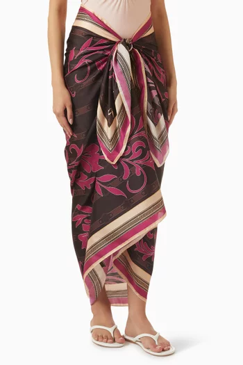 De La Falaise Sarong in Cotton-silk