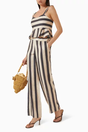 Lebron Striped Top in Linen
