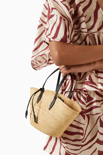 Small Trapeze Basket Bag in Fique