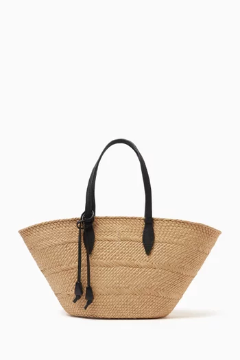 Small Trapeze Basket Bag in Fique