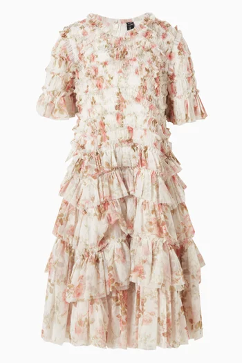 Summer’s Rose Valentine Ruffle Dress in Tulle