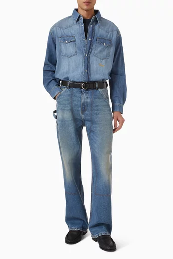 Chambray Western Shirt in Denim