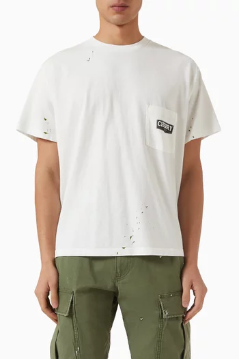 Chevron Stitch Boxy T-shirt in Cotton