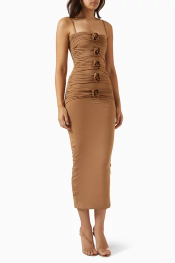 Susurro 3D Floral Ruched Dress