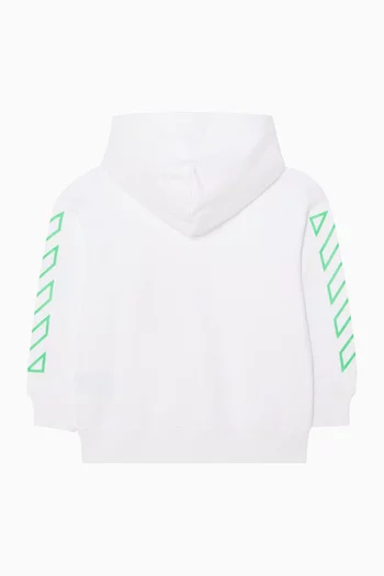 Diagonal Logo Hoodie in Cotton