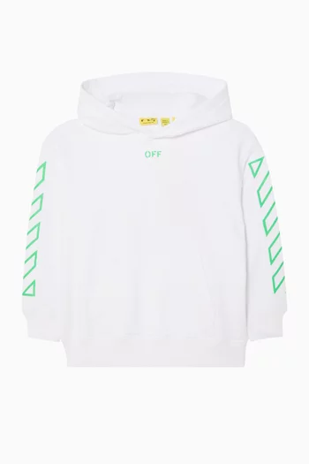 Diagonal Logo Hoodie in Cotton