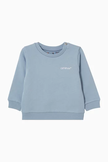 Scribble Diagonal Sweatshirt in Cotton