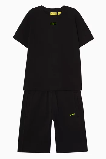 Off Diag Sweatshorts in Cotton