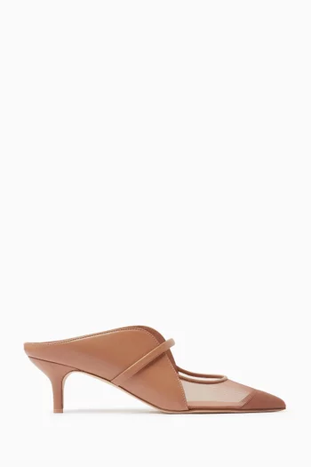 Maureen Arc 45 Mules in Leather & Mesh