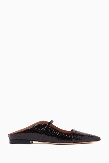 Maureen Flats in Python-embossed Leather