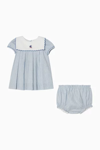 Alexander Stripe Mariner Collar Dress