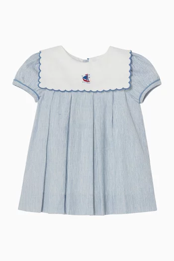 Alexander Stripe Mariner Collar Dress