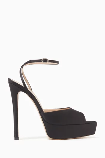 Loulou 140 Platform Sandals in Satin