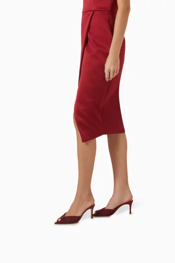 Katy 75 Mule Sandals in Tulle & Satin