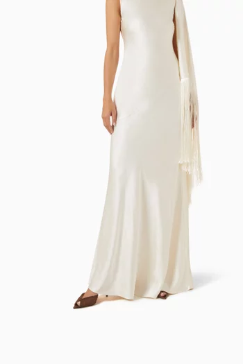 Katy 75 Mule Sandals in Tulle & Satin