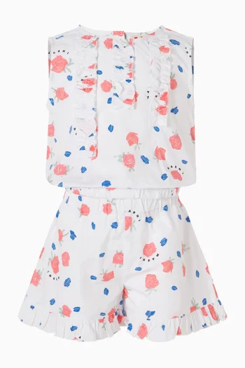 Tea Time-print Shorts in Cotton
