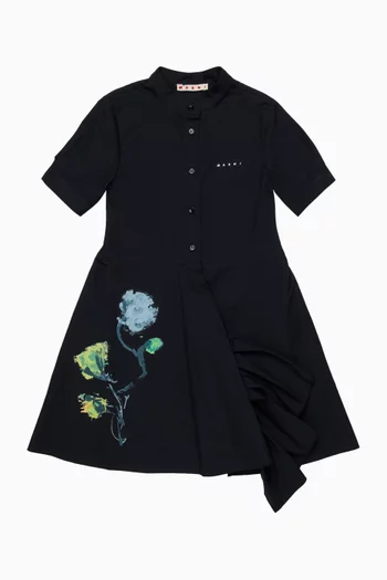 Floral-print Dress in Cotton