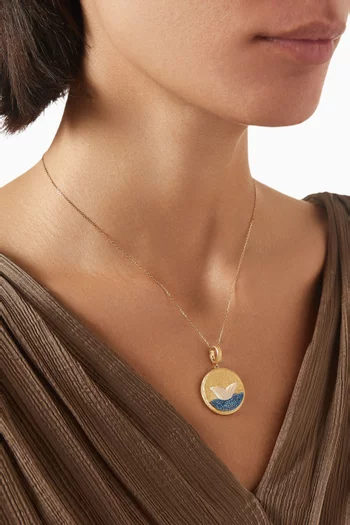 Mother of Pearl Pendant Necklace in 18kt Gold
