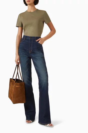 Flare Pants in Japanese Stonewashed Comfort Denim