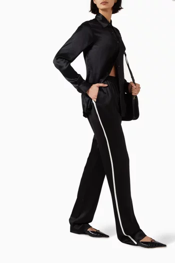 Sweatpants in Double Silk-satin