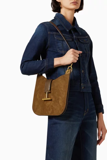 Small Tara Shoulder Bag in Suede