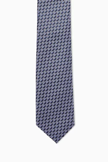 Micro Pattern Tie in Silk
