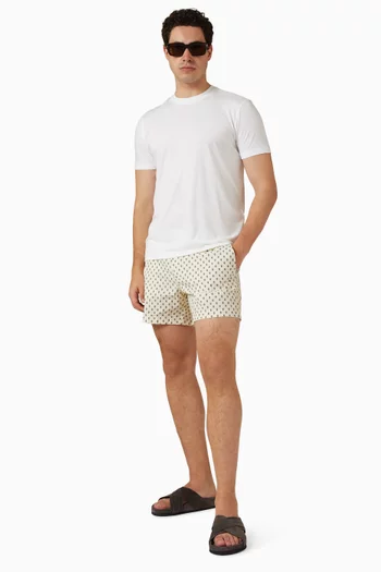 Paisley Print Swim Shorts in Nylon