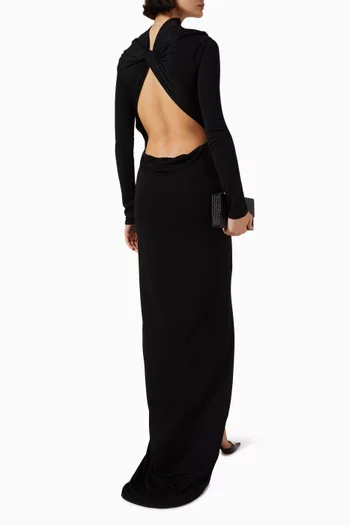 Twist-back Dress in Crepe Jersey