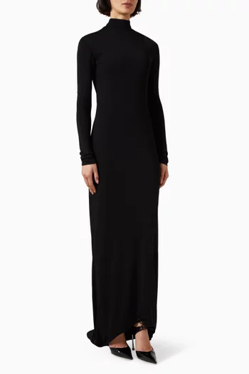Twist-back Dress in Crepe Jersey