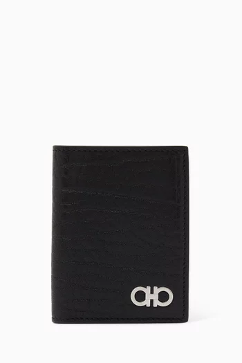 Gancini Credit Card Holder in Leather