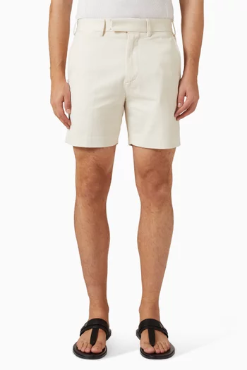 Tailored Shorts in Brushed Cotton Drill