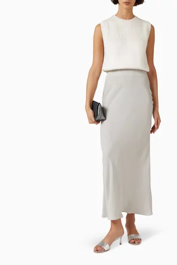 Polka-dot Jacquard Skirt in Silk