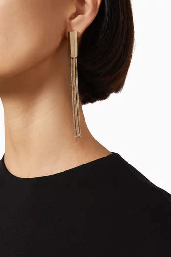 Axis Drop Earrings in Brass
