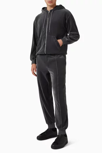 Zip Hoodie in Velour