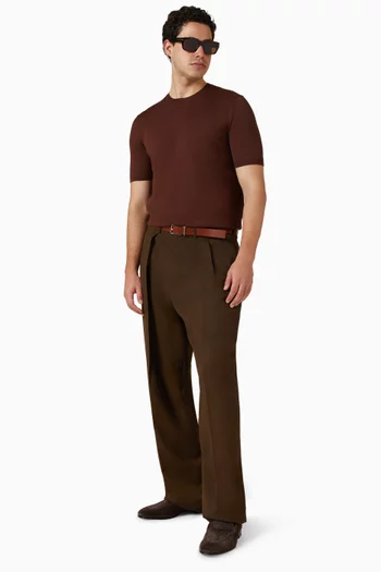 Fine Gauge Crew Neck T-shirt in Cashmere & Silk