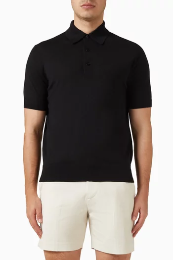 Fine Gauge Polo Shirt in Cashmere & Silk