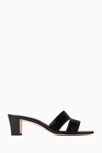 Lusinamu 50 Mule Sandals in Leather