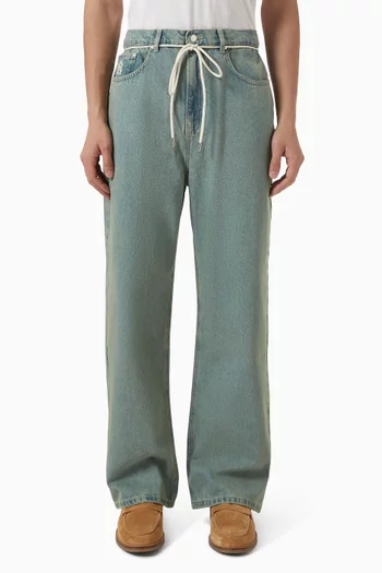 Drawstring Jeans in Denim