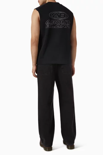 Ellipse Sleeveless T-shirt in Cotton-jersey