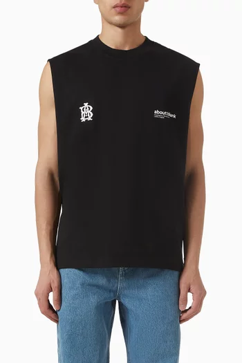 Dual Logo Muscle T-shirt in Cotton-jersey