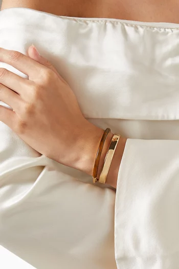 The Stone Hinged Bangle Cuffs Set