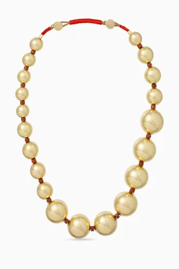 Large Beaded Bar Necklace