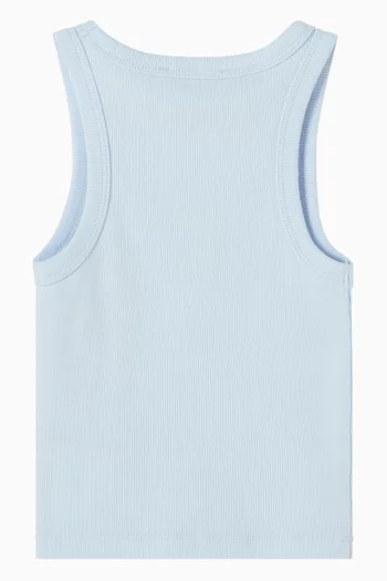 Logo Rib Tank in Cotton