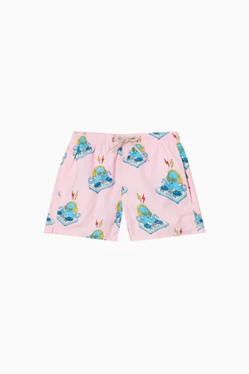 Jean Printed Swim Shorts